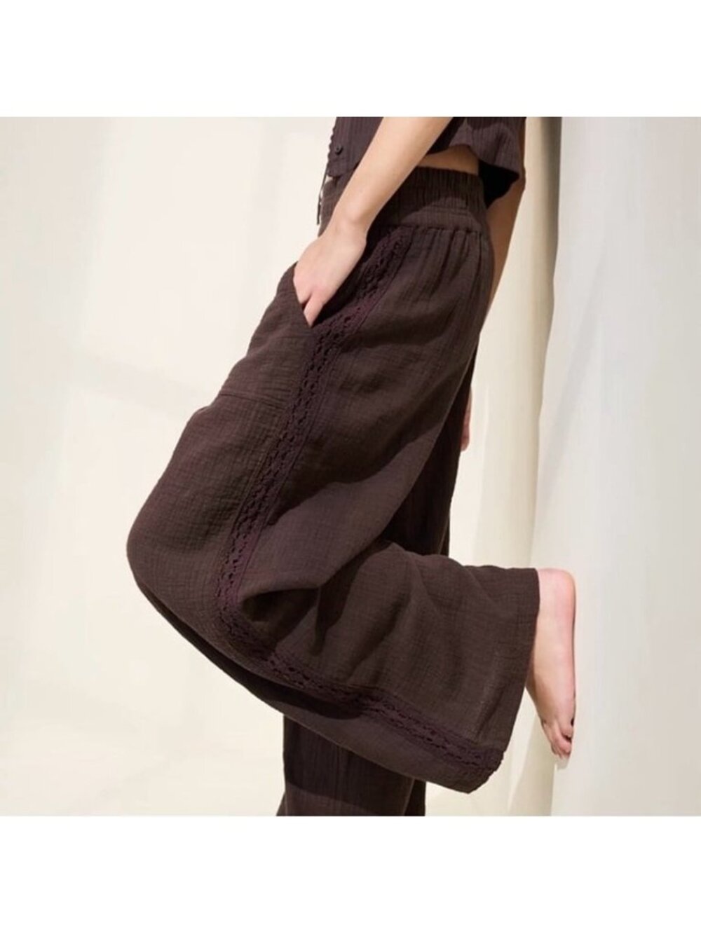 Aerie Summer Reset Trouser - Deep Earth - Picture 1 of 12